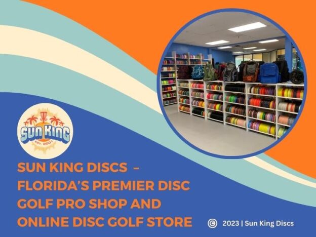 Featured: Interior of Sun King Discs shop with products- Sun King Discs- Florida's Premier Disc Golf Pro Shop and Online Disc Golf Store