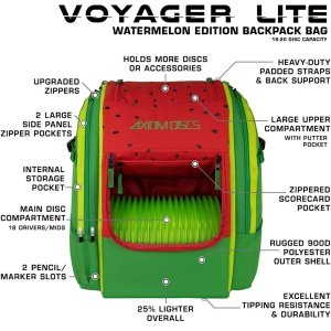 Axiom Voyager Lite Disc Golf Backpack (Watermelon)