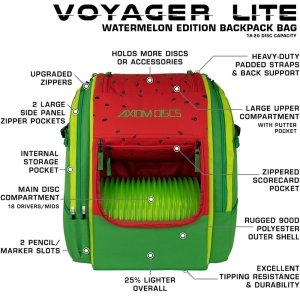 Axiom Voyager Lite Disc Golf Backpack (Watermelon)