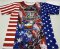 Sublimated Moisture Wicking Short Sleeve Jersey (Chainface Patriotic Drifit Jersey - Red/White/Blue)
